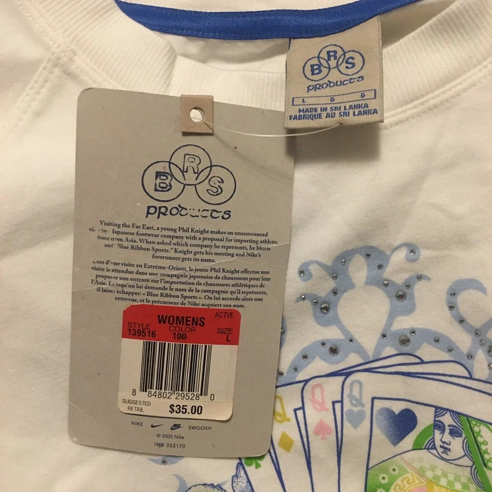 Nike brs white tennis and card shirt